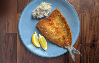 Panko Crusted and Fried Grey Mullet