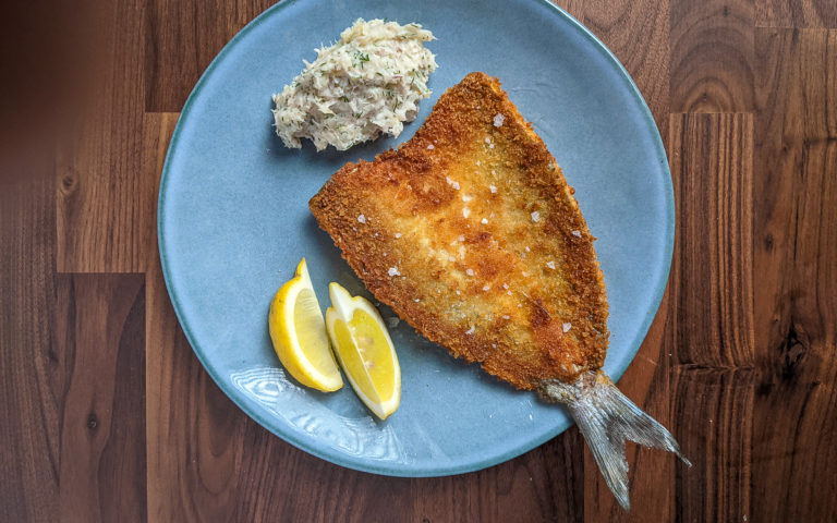 Panko Crusted and Fried Grey Mullet