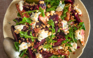 Beet, fig and gorgonzola salad`