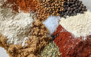 mixture of whole and ground spices