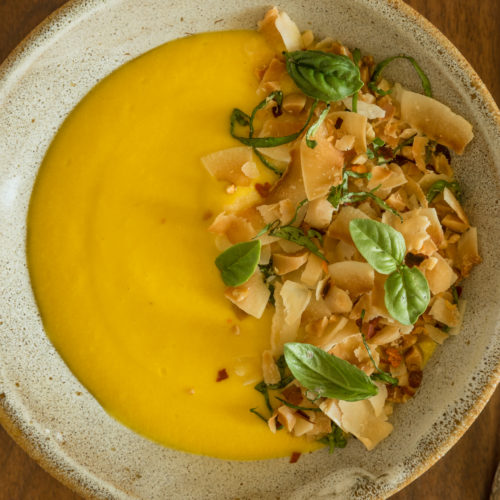 Pumpkin and Melon Curried Chilled Soup
